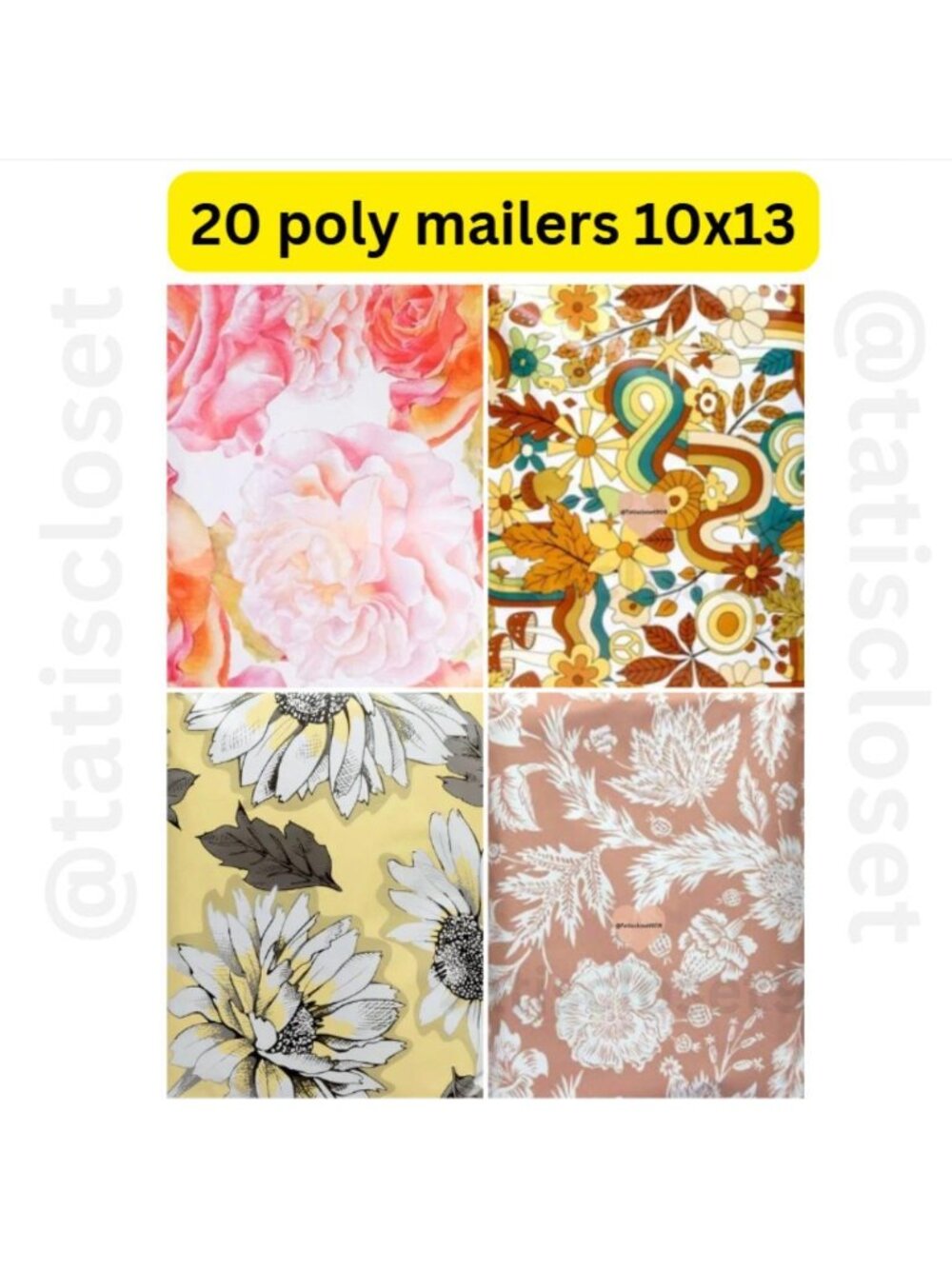 20 Poly Mailers 10x13 Designs